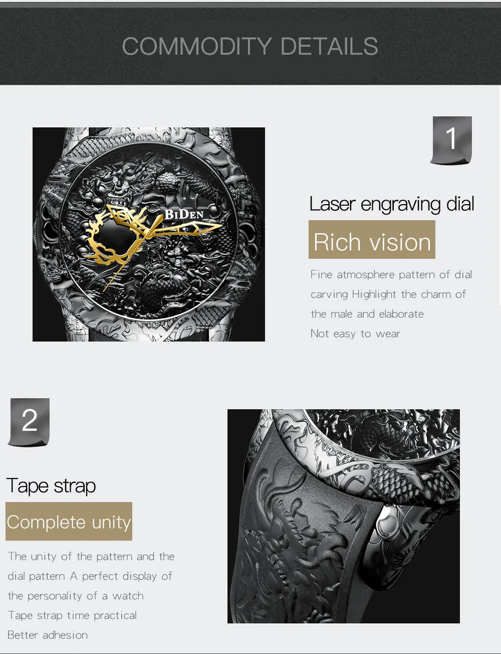 Лидирующий бренд кварцевые часы водонепроницаемые спортивные мужские часы черные мужские часы модные 3D Выгравированные Дракон Relogio Masculino роскошные
