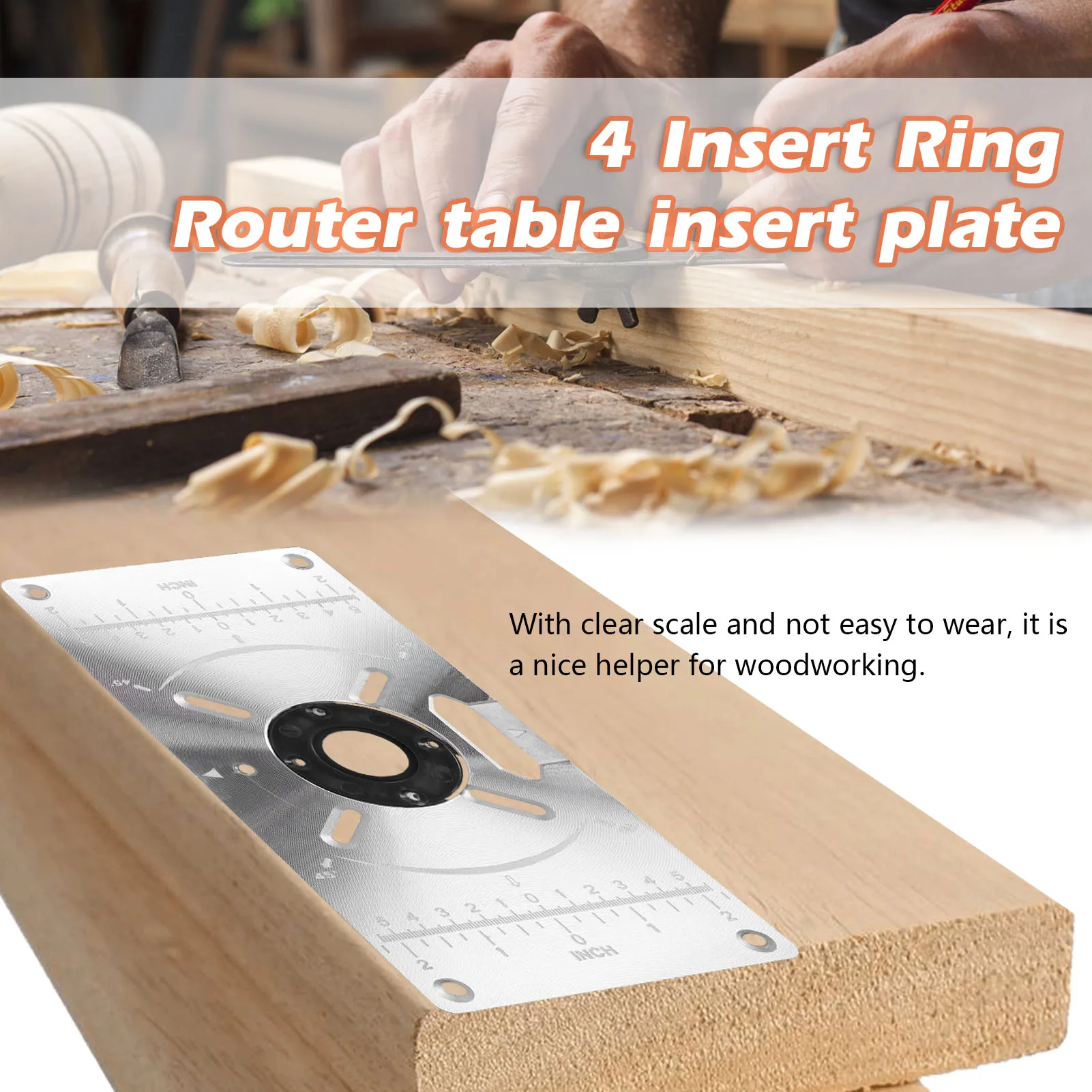 wood pellet machine Router Table Insert Plate Trimming Machine Engraving Flip Board with 4 Rings for Woodworking wood cnc machine