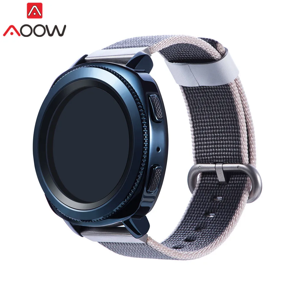 18 мм 20 мм 22 мм тканый нейлоновый ремешок для часов для samsung Galaxy Watch Active 42 мм 46 мм huawei GT Magic Huami Amazfit браслет ремешок