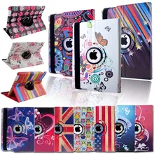 KK & LL para iPad 2 3 4 - Multicolor Smart Tablet cubierta giratoria 360 ° con activación automática Sleep Flip funda vertical de cuero