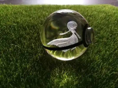 50 мм 3D «Pokemon Go», с украшением в виде кристаллов с круглыми пуговицами сотового питание светодиодный ночной Светильник магический шар для детей рождественские подарки - Цвет: 6