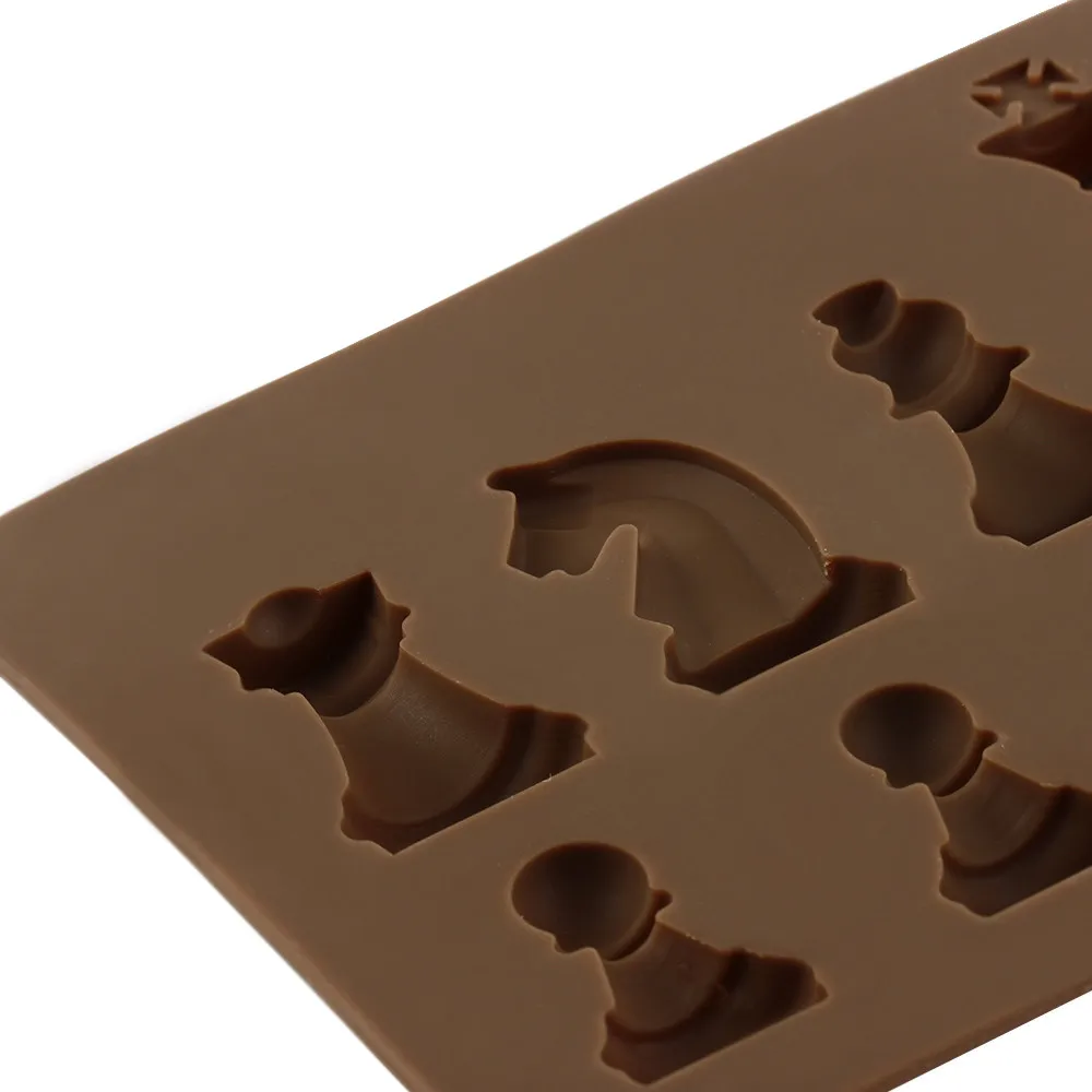 Силиконовая форма для шоколадного фондана, форма для торта, кубика льда, форма для шоколада, форма для выпечки, формочка в виде шахматных фигур, сахарное ремесло, форма для выпечки, кухонный инструмент