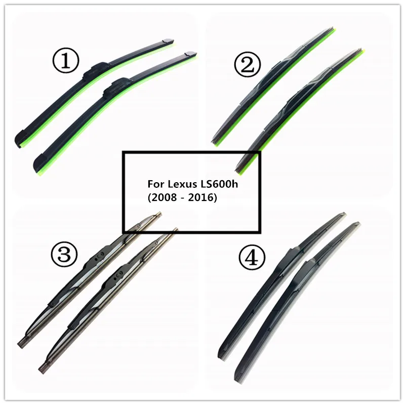LUYA Four kinds of Wiper Blade Car windshield wiper For Lexus LS600h (2008 - 2016) size:24&quot &amp 17&quot | Автомобили и