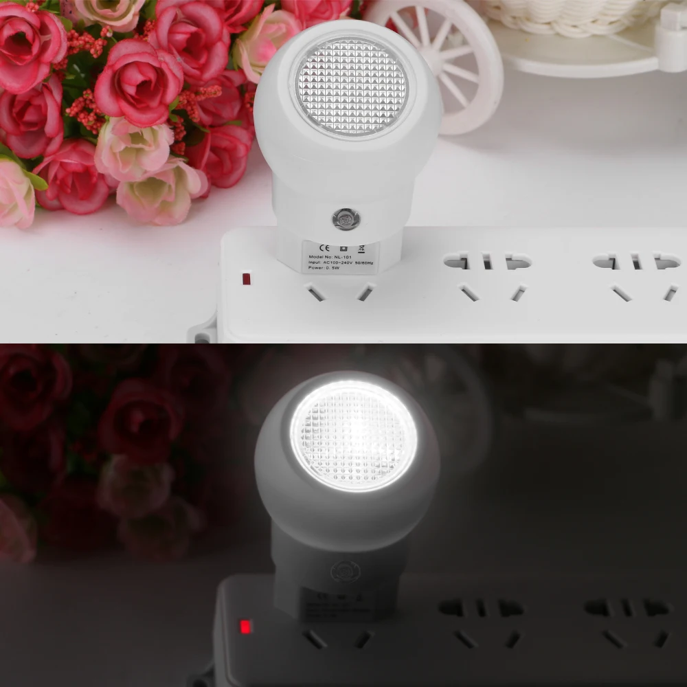 LED Night Light Bedside Lamp 220V Baby With Light Sensor 360 Rotating LED Light  Wireless Children Lamp Bedroom Lighting EU Plug night stand lamps