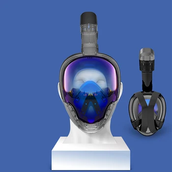 

Easy Apply Anti-fog Portable Electroplate Full Face Seal Practical U Back Sea Detachable Snorkel Diving UV Protection