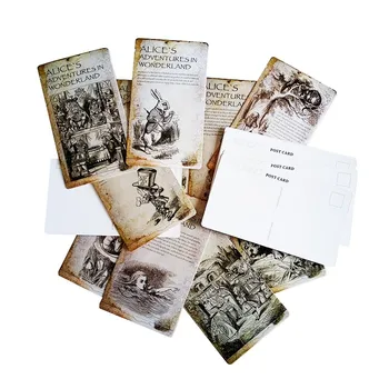 

Freeshipping! 20Pcs/set NEW Vintage vintage style Alice's Adventure in Wonderland post card set//Greeting Card