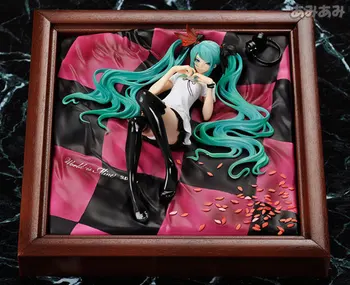

22cm Anime VOCALOID Hatsune Miku Photo Frame Princess Ver. 1/6 Scale PVC Action Figure Model Collection Toys Gift Dropshipping