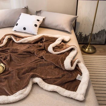 

Flannel Fleece Blanket Winter Adult Soft Thick Throw Blanket For Sofa Bed Couch Blankets Bed Cover For Office