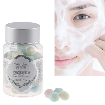 

Amino Acid Cleansing Beans Moisturizing Clean Volcanic Ash Magma Beans Oil Control Soothing Clean Ball