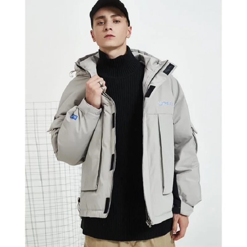 

-20° Windbreaker Down Jacket Men Thick Warm 90% White Duck Down Coats Men Hooded Fur Collar Snow Parka Winter Down Jackets