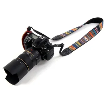 

Universal Vintage SLR Camera Neck Strap Ethnic Style Thin Stripes Shoulder Camera Strap Belt For Sony Nikon Canon Pentax DSLR