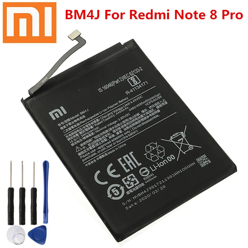 Аккумулятор BM4J 2020 мА · ч для Xiaomi Redmi Note 8 Pro 100% года инструменты в подарок |