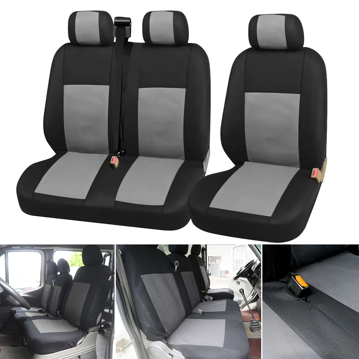 Universal Car Truck 2+1 Type Split Seat Cushion Cover Dustproof For Ford Transit Custom Renault Master Vauxhall | Автомобили и