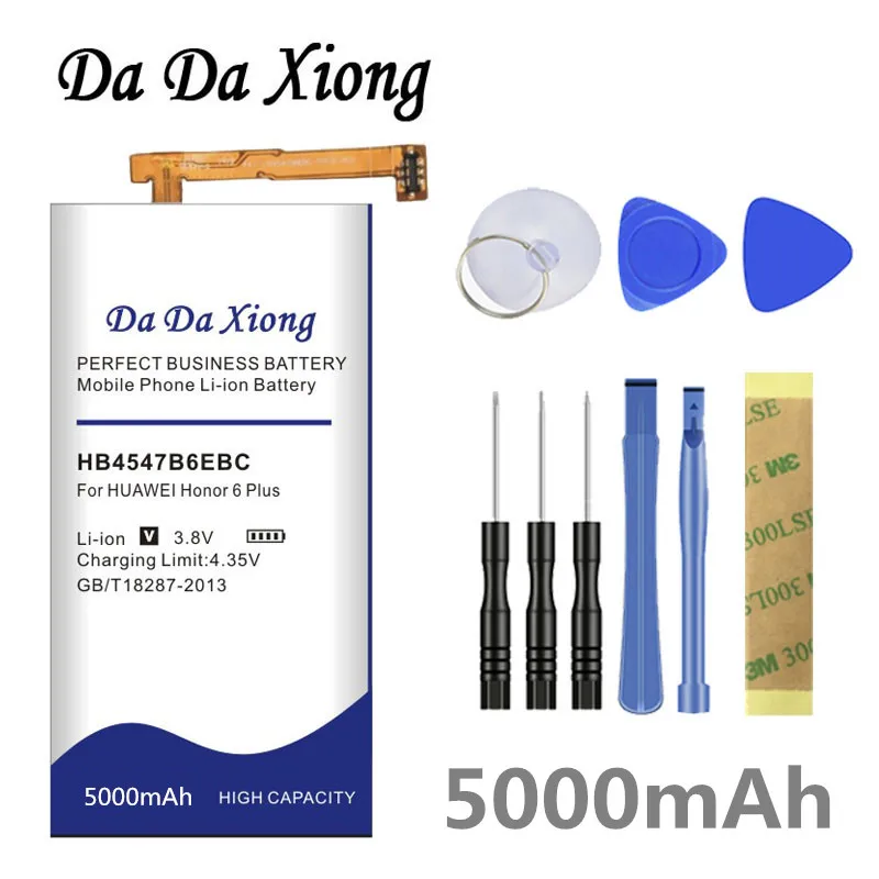 Аккумулятор Da Xiong 5000 мАч HB4547B6EBC для HuaWei Honor 6 Plus plus PE-TL20 UL00 TL10 CL00 | Мобильные телефоны