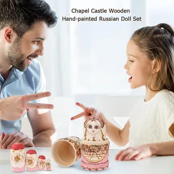 

Baby Children Toy Wood Russian Nesting Matryoshka Dolls Set Toys Decoration Ornament Birthday Gifts Handmade Painted Dolls