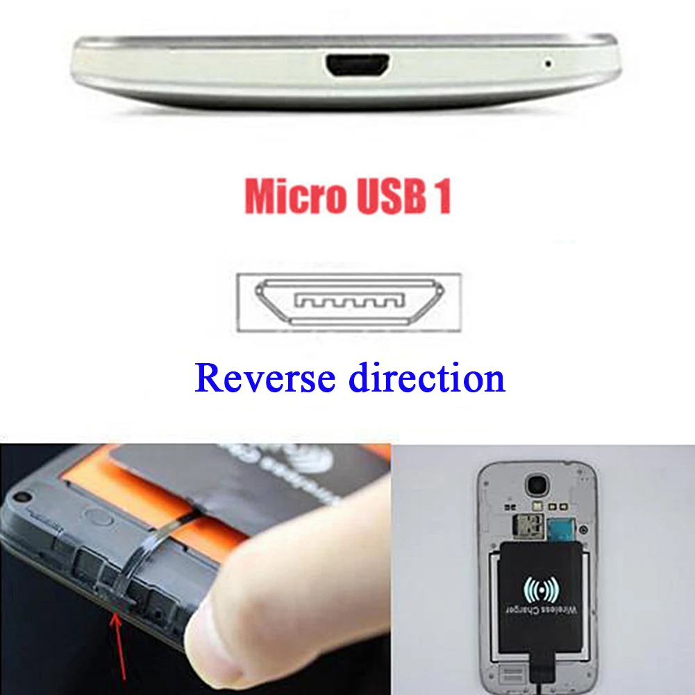 DC5V 1.5A беспроводной зарядный приемник Индуктивный усилитель мощности ti-чип модуль Micro USB для универсального Android мобильного телефона черный