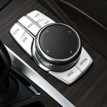 

Parts Button Trim Auto Interior Silver Console Multimedia Cover Sticker For BMW X3 G01 2018-2019