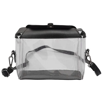 

ASDS-Fashion Lady Personality Transparent Jelly Chain Shoulder Wild Messenger Transparent Jelly Bag
