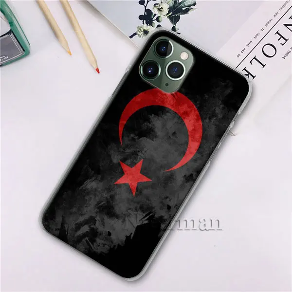 Чехол для телефона с флагом Турции и солдатом для Apple iPhone X, XR, XS, 11 Pro Max, 7, 8, 6, 6s Plus, 5 5S, Жесткий Чехол - Цвет: H03