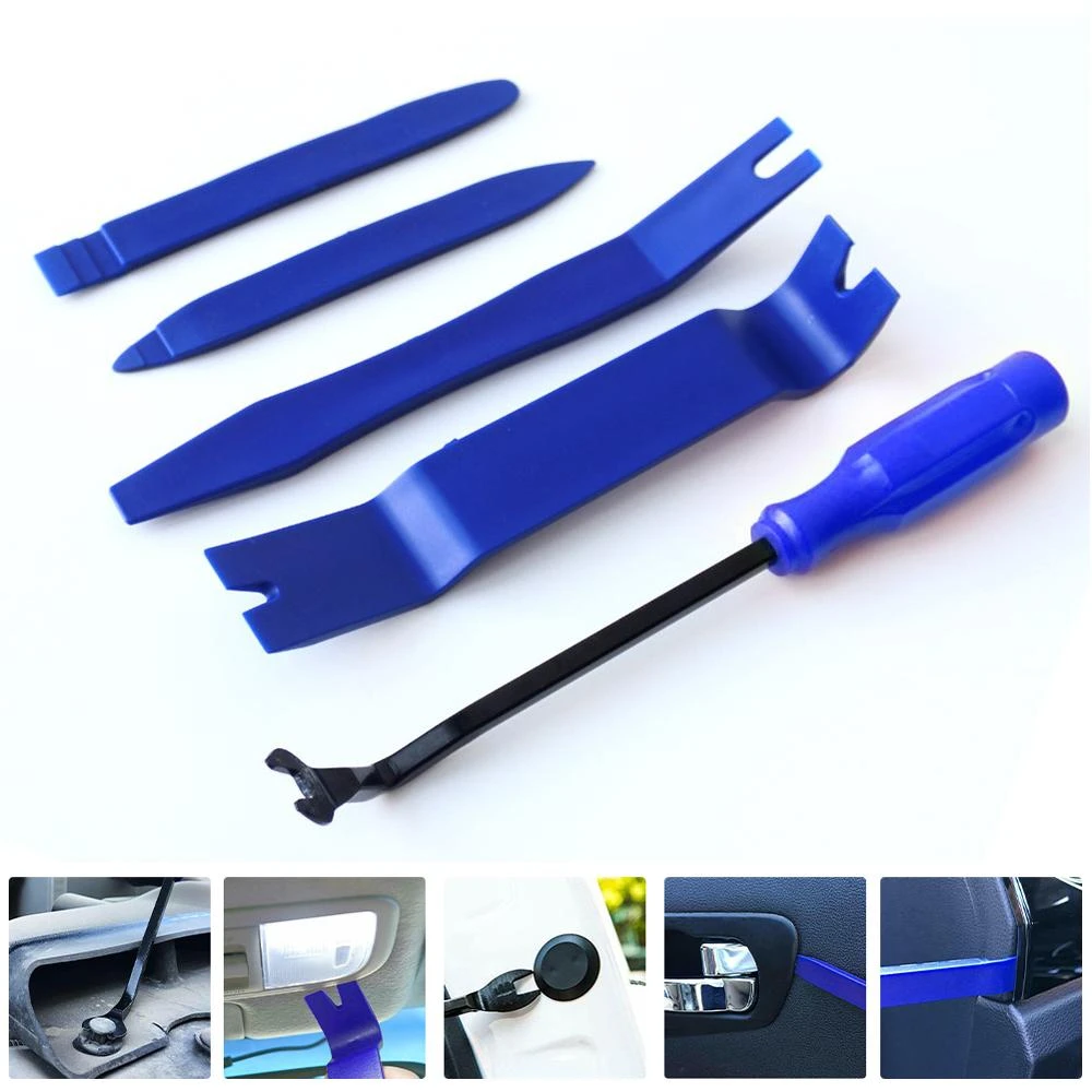 5Pcs Car Auto Body Moulding Door Panel Trim Clip Removal Pry Tool Remover Kit