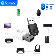 ORICO USB Bluetooth Adapter Dongle 5.0 Portable Bluetooth Receiver Transmitter Support Windows 7/8/10 for PC Laptop Keyboard