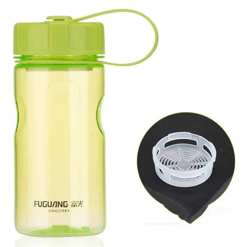 Green Fu Guang 1.0L 1.5L 2.0L большая емкость пластиковая бутылка для воды для путешествий студенческие уличные спортивные герметичные бутылки для воды - Цвет: Green