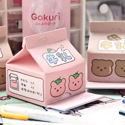 Bloc Notes ours de lait Kawaii, bloc Notes, liste de tâches, liste de contrôle quotidien, papeterie de bureau, décoration de livre, fournitures scolaires, carnet 