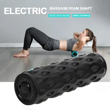 

Pilates Sports Unisex Electric Yoga Shaft Vibration Muscle Massage Foam Reduce Fat Column Yoga Ball Indoors Gym Body Building