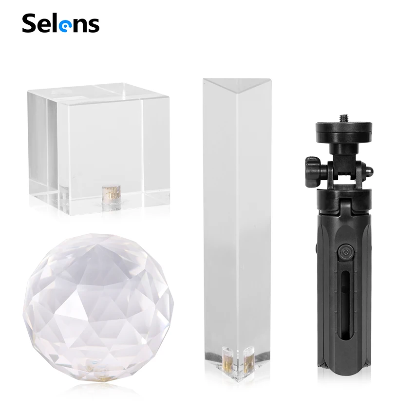 Selens Fotografia Prisma com Vlogger Crystal Ball Vidro Óptico Magic Photo Ball Acessório de Estúdio 14