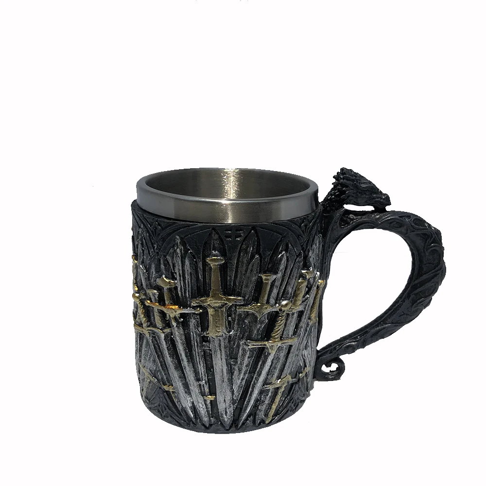 Игра престолов кружка Кубок из нержавеющей стали Смола 3D меч кластер кружка для пива, кофе Кубок Посуда для напитков чашка Рождественский подарок