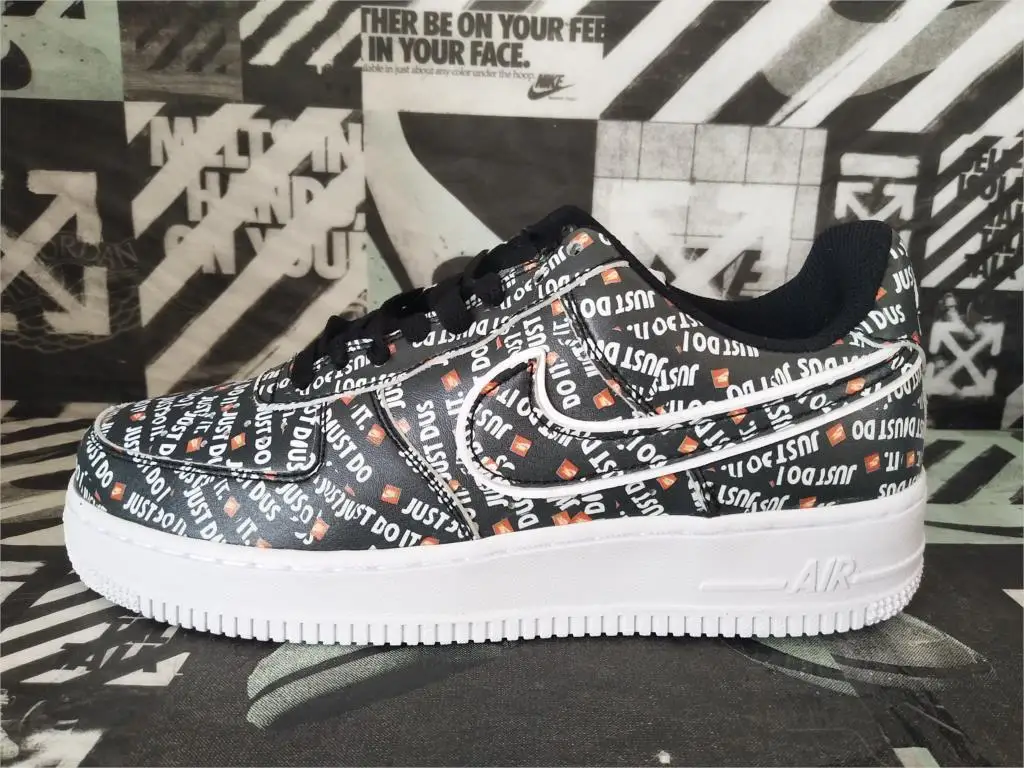 photo color Air Force 1 One Low 07 Lv8 Utility черно-белая женская и мужская Обувь Af1 кроссовки - Цвет: photo color