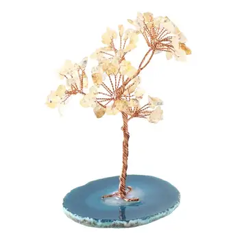 

1Pc Delicate Crystal Money Tree Lucky Tree Ornament Decorative Adornment Handmade Agate Crafts