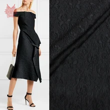 Американский стиль Черный абрикос 3D Рельефный цветочный жаккард парча ткань для платья пальто tecidos stoffen tissu SP4728