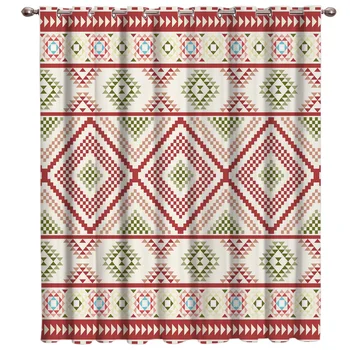 

Bohemian Pattern Window Treatments Curtains Valance Blackout Bathroom Bedroom Fabric Decor Swag Kids Curtain Panels