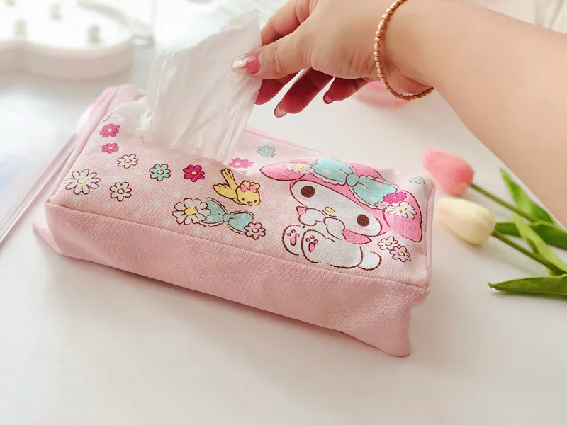 IVYYE Melody Stitch Kuromi Аниме Плюшевые коробки для салфеток домашний бумажный чехол украшение держатель для салфеток автомобильный карман коробка унисекс для девочек Новинка
