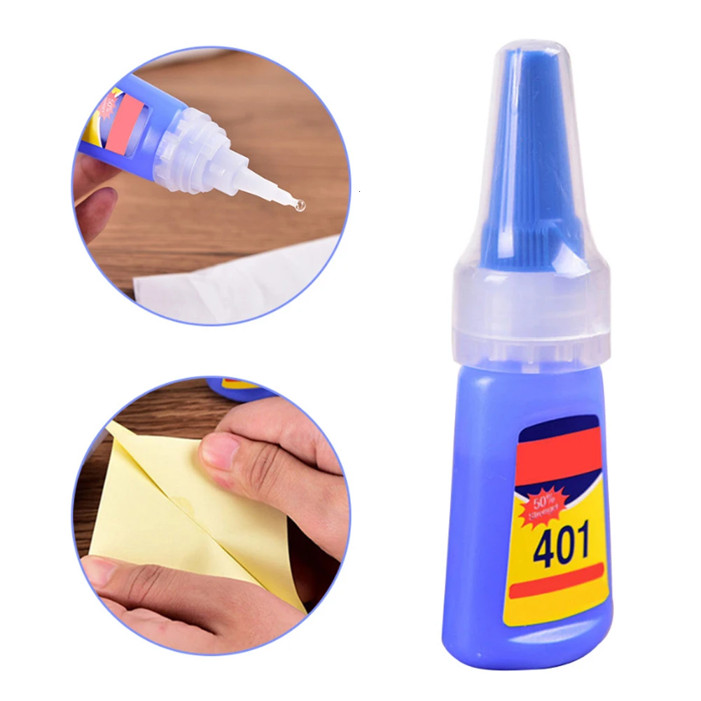 

401 Mighty Instant Glue Rapid Fix Fast Adhesive Stronger Super Glue Multi-Purpose Nail Art Handmade Wood Products 20g