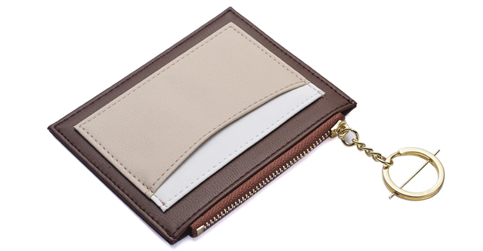 Модный держатель для карт тонкий кошелек для карт деловой ID женский кожаный пакет для карт кошелек для монет деловой мини изысканный держатель для карт