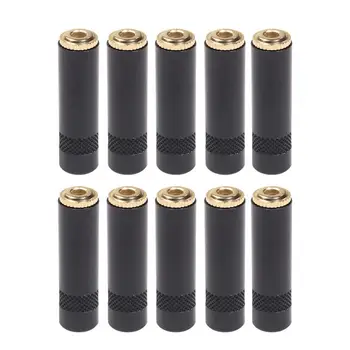 

Portable 10pcs 3.5mm TRS Audio Female Jack Solder Connector 3 Pole Stereo Adapters Metal Assembly Multiple Use Drop Shipping