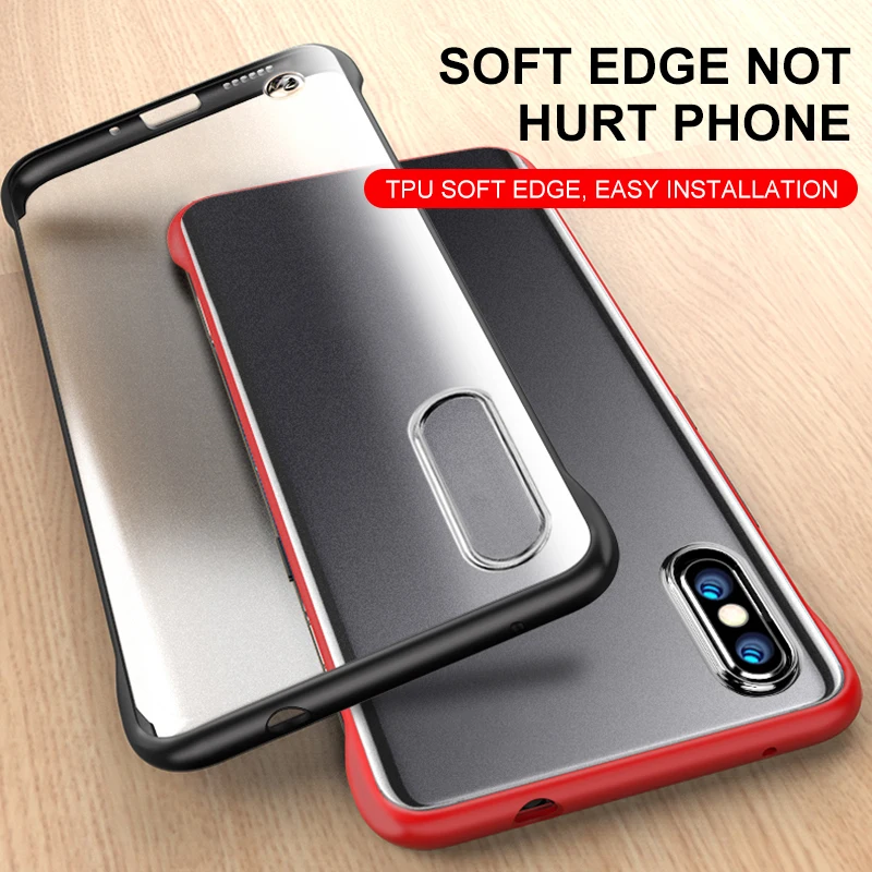 

silicone rimless case for iphone aphone iphoen ipone iphon iphoe xr xs max xsmax x rx sx 10 8 7 6 6s plus protective shell cover