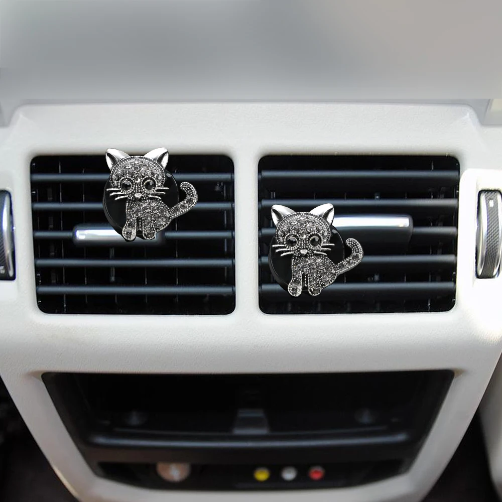 FORAUTO авто выход освежитель воздуха кондиционер украшающая заколка алмазные котята литье автомобиля вентиляционное отверстие парфюм ароматизатор для машины