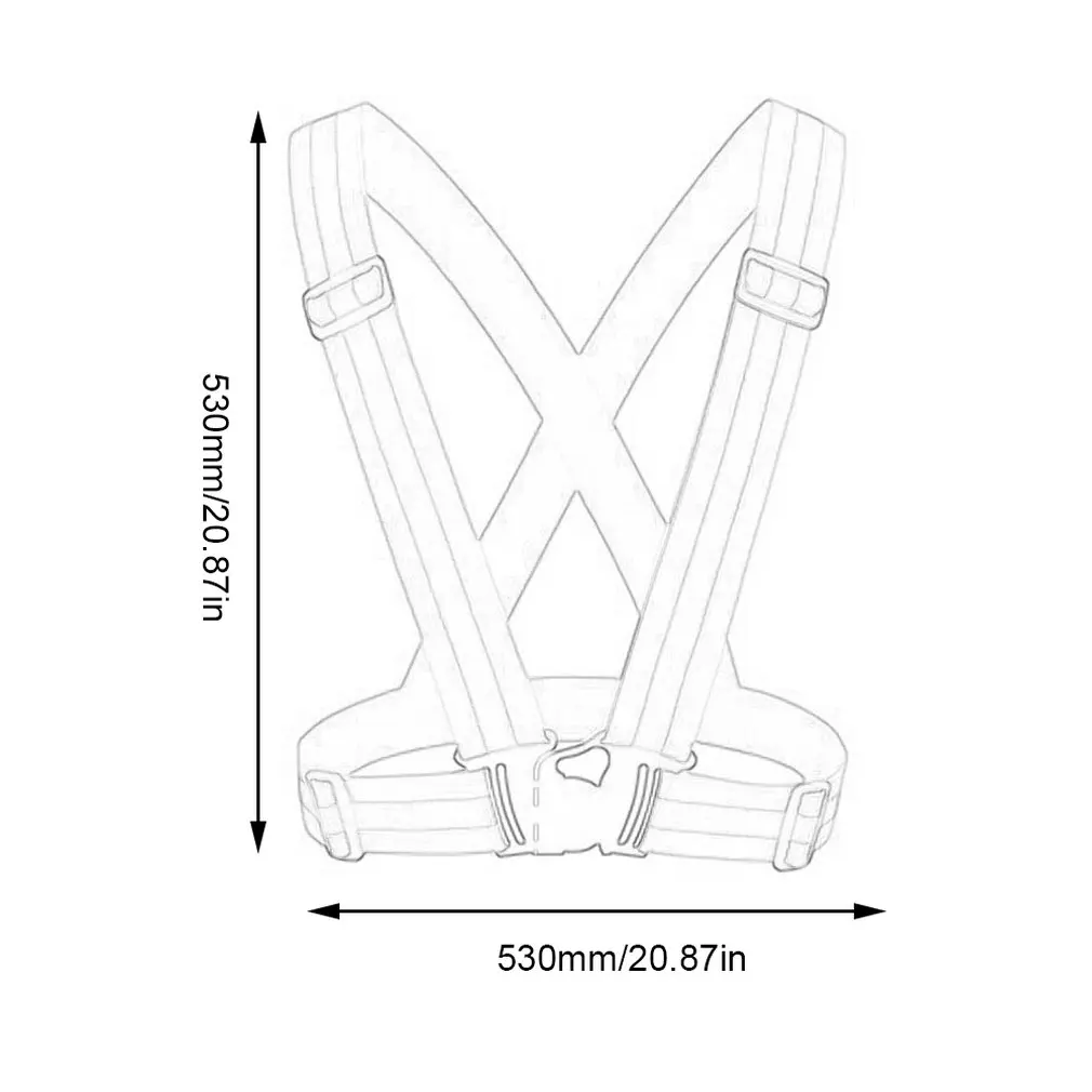 Reflective Straps Night Running Reflective Clothing Reflective Vest Adjustable Safety Vest Reflective Elastic Band dropshipping
