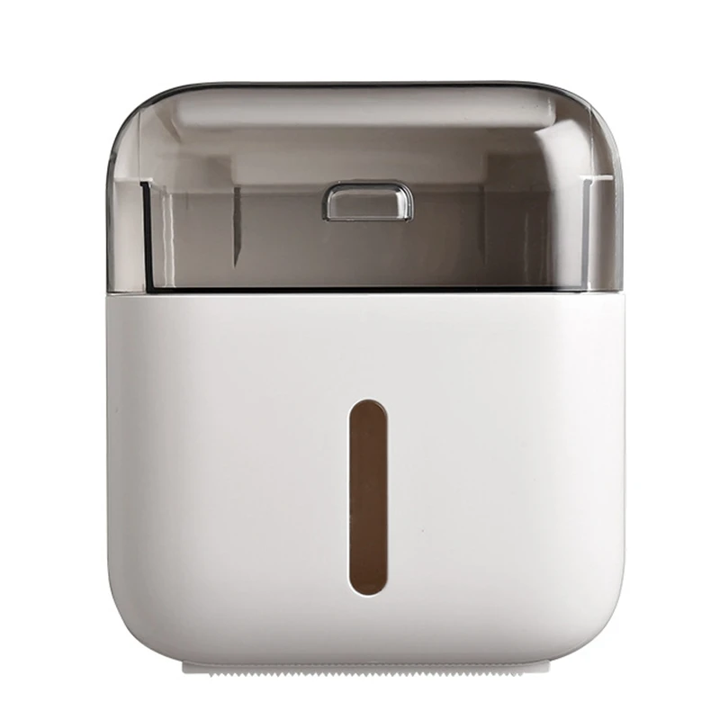 

Toilet Paper Holder Plastic Bathroom Double Paper Tissue Box Wall Mounted Paper Shelf Storage Box Toilet Tissue Dispenser