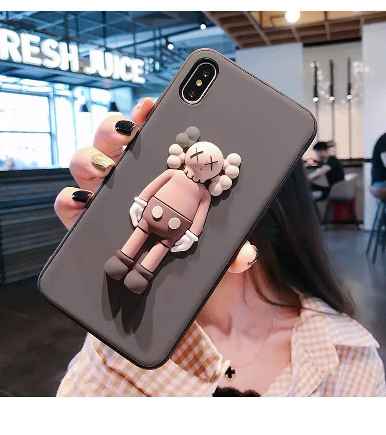 Для iphone 11 Pro Max 11Pro Роскошный бренд 3D силиконовая кукла игрушка мягкий чехол для iphone 6 6S 7 8 plus X XS чехол для Max XR