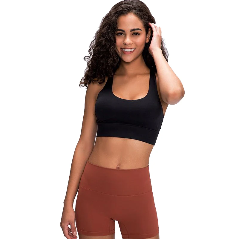 Сексуальный спортивный бюстгальтер жилет топ с открытой спиной для йоги рубашка