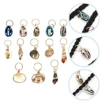 

13Pcs Hair Pendants Stylish DIY Hair Accessories Hair Rings Braid Charms Hair Jewelry
