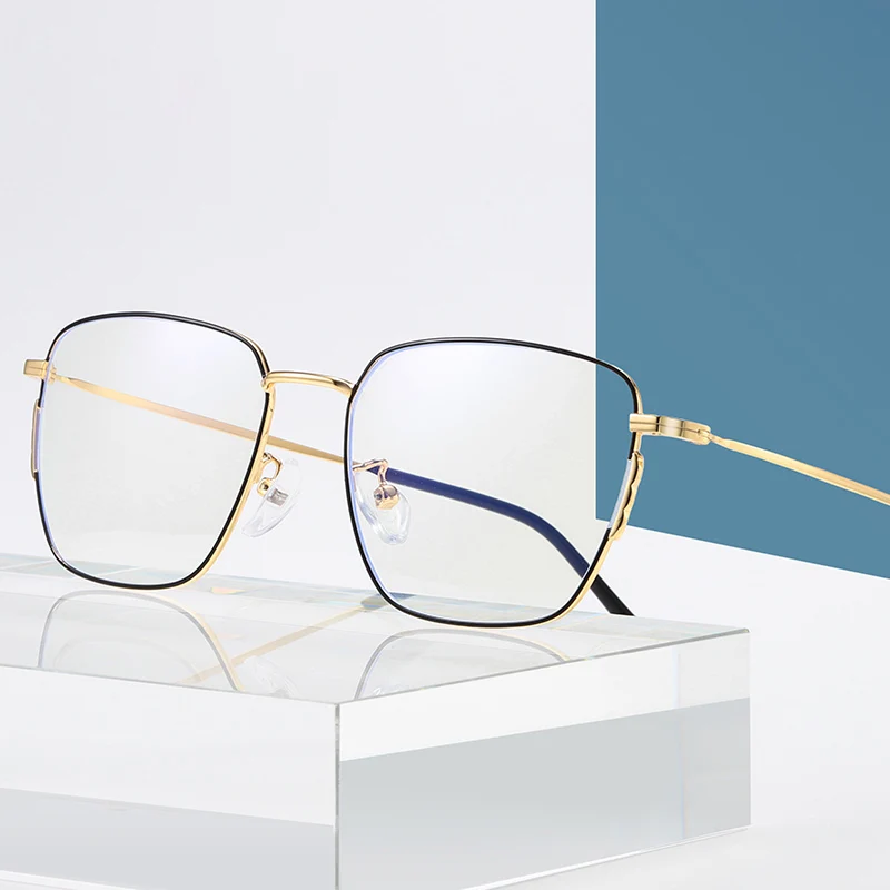 

Metal transparent blue light blocking glasses men women computer clear spectacle anti bluelight eyeglasses optical glasses frame