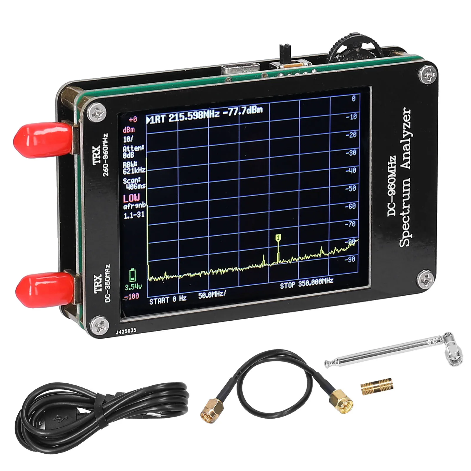 USB Spectrum Analyzer With Antenna TypeC Rechargeable Touching