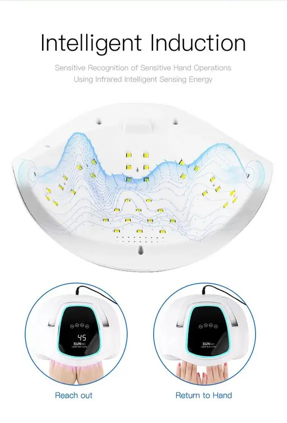 SUN BQ6T 108 ВТ двухручная лампа для ногтей, сушильная лампа для гелевого лака, УФ светодиодный светильник для ногтей, сушилка, маникюрные инструменты, Прямая поставка