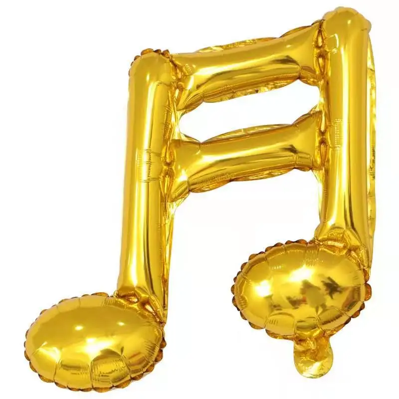 Single Note Double Note Shape Music Note Aluminum Film Balloon - Party Decoration and Dress-Up Accessory