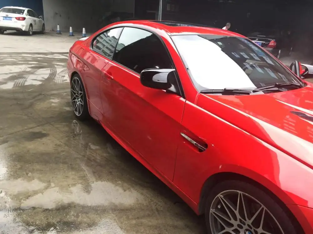 Для BMW E90 E92 E93 2005 11 Замена Настоящее карбоновое волокно заднего вида Рог зеркало